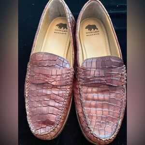 Onward Reserve Brown Crocodile Pattern Men's Loafers
